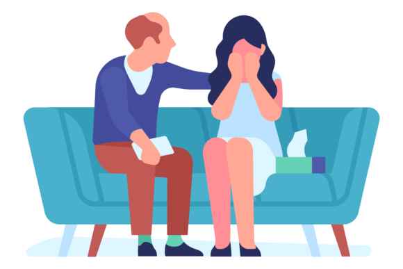 Download Man Comforting Crying Woman. Personal Th - Comfort Collection