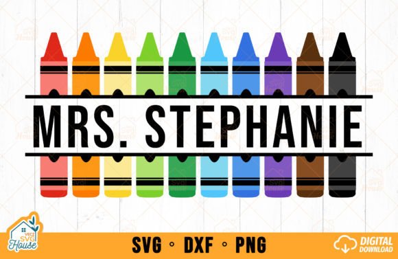 Download School Crayon Split Monogram SVG Teacher - School Collection